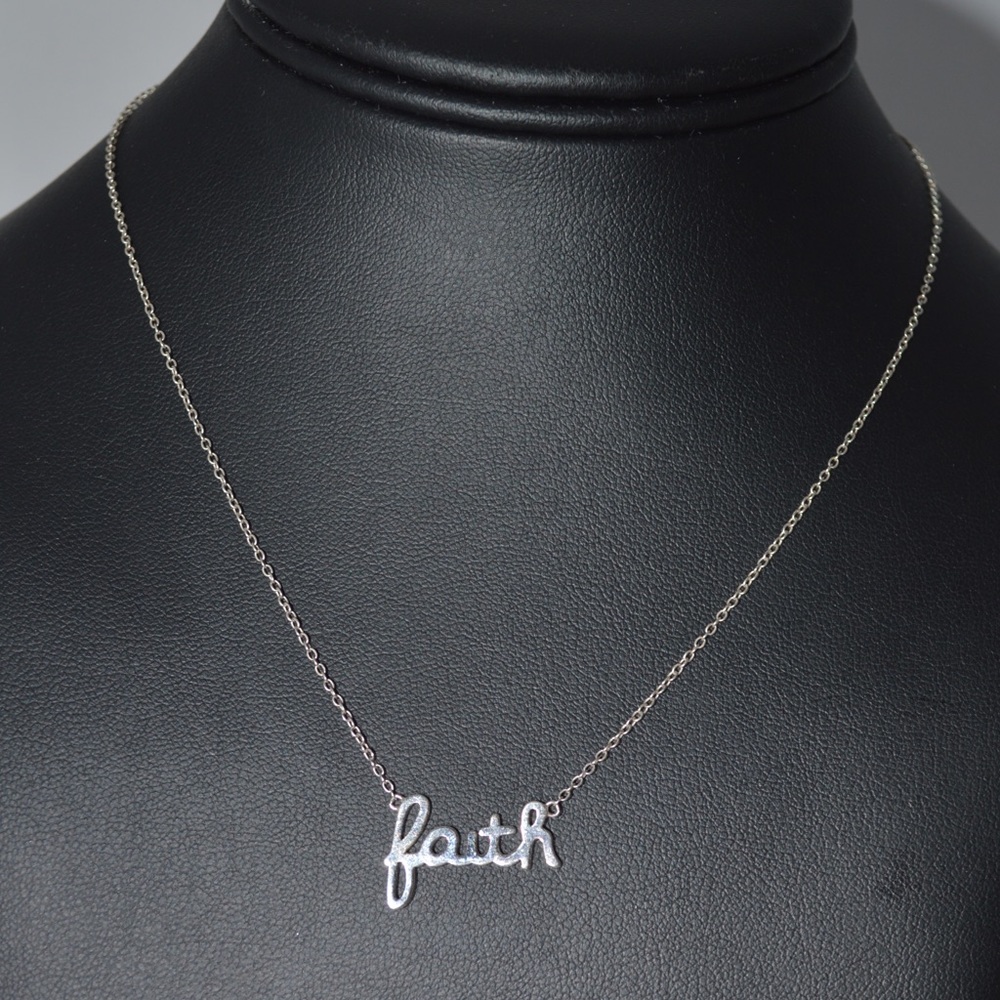 Sterling Silver .925 “Faith” pendant